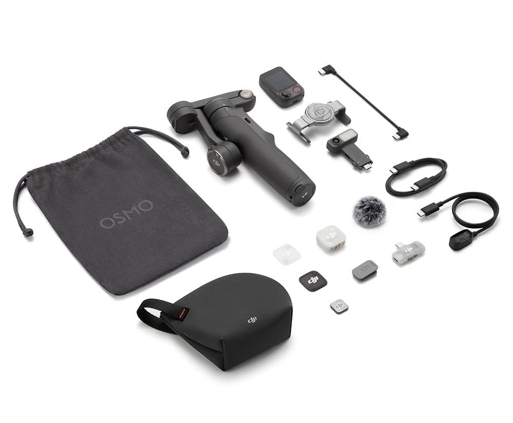 スマホアクセサリー DJI Osmo Mobile 8 Osmo Mobile 8P + Mic Mini 2 Transmissor, Estabilizador Gimbal para